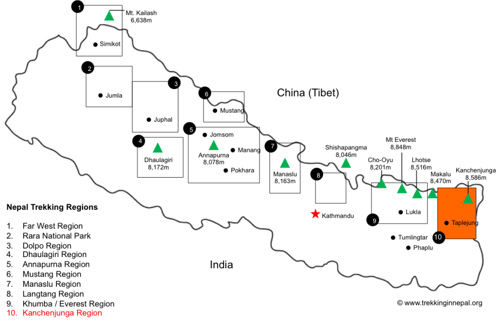 Kanchenjunga-Base-Camp-trek-map