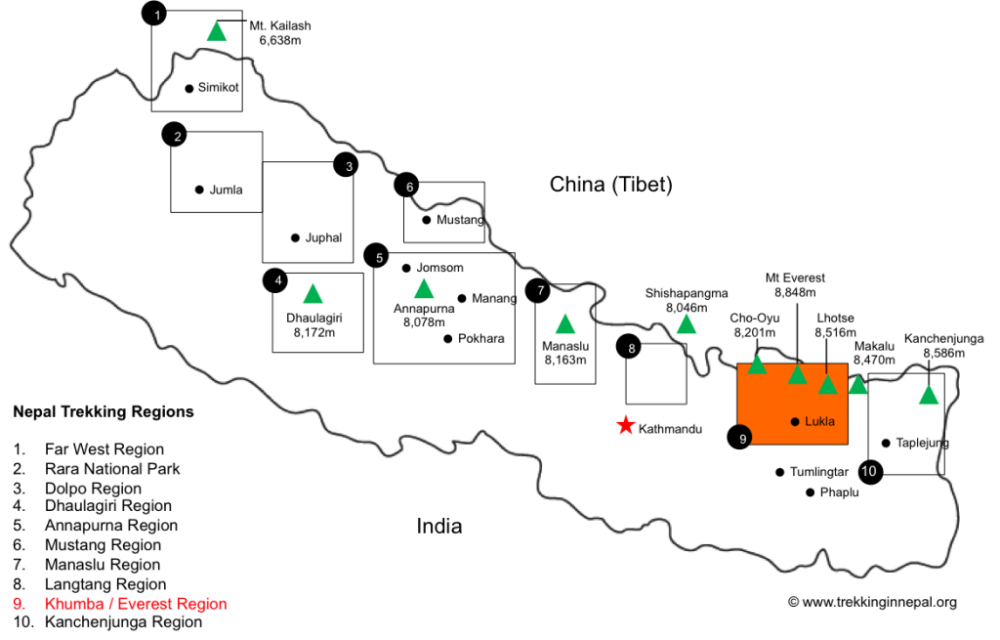 everest-base-camp-trek-regional-map