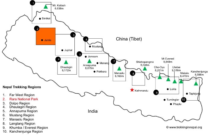 Rara-lake-trek-map