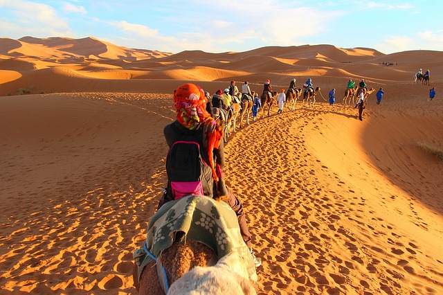 Trekking in Morocco Sahara Desert Camel Ride Caravan