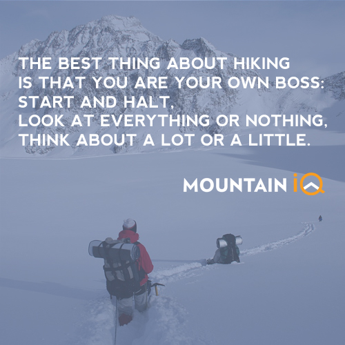 The best thing about hiking Quote