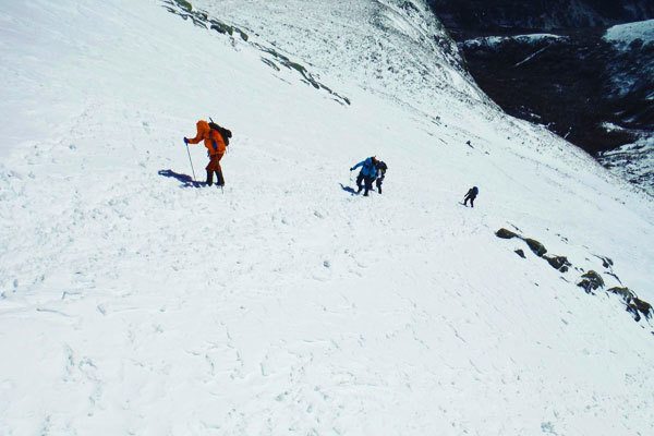 approaching the summit