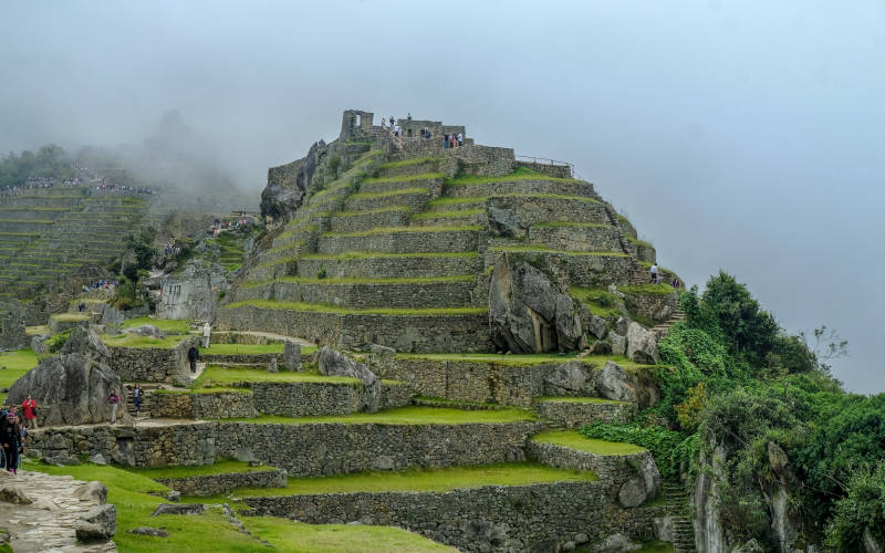 machu picchu with clouds machu picchu with clouds
