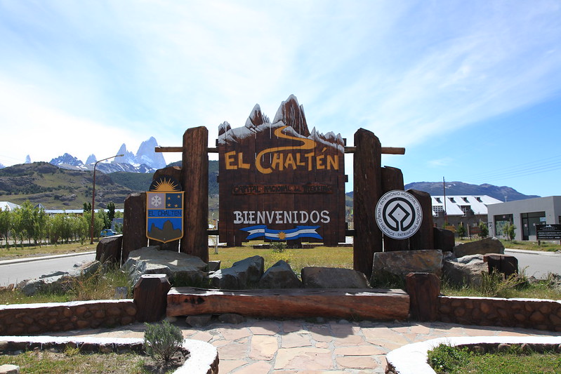 El Chaltén welcome sign