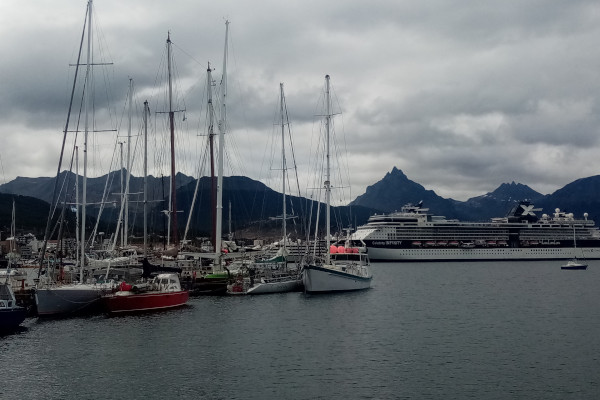 Ushuaia harbor, yachts